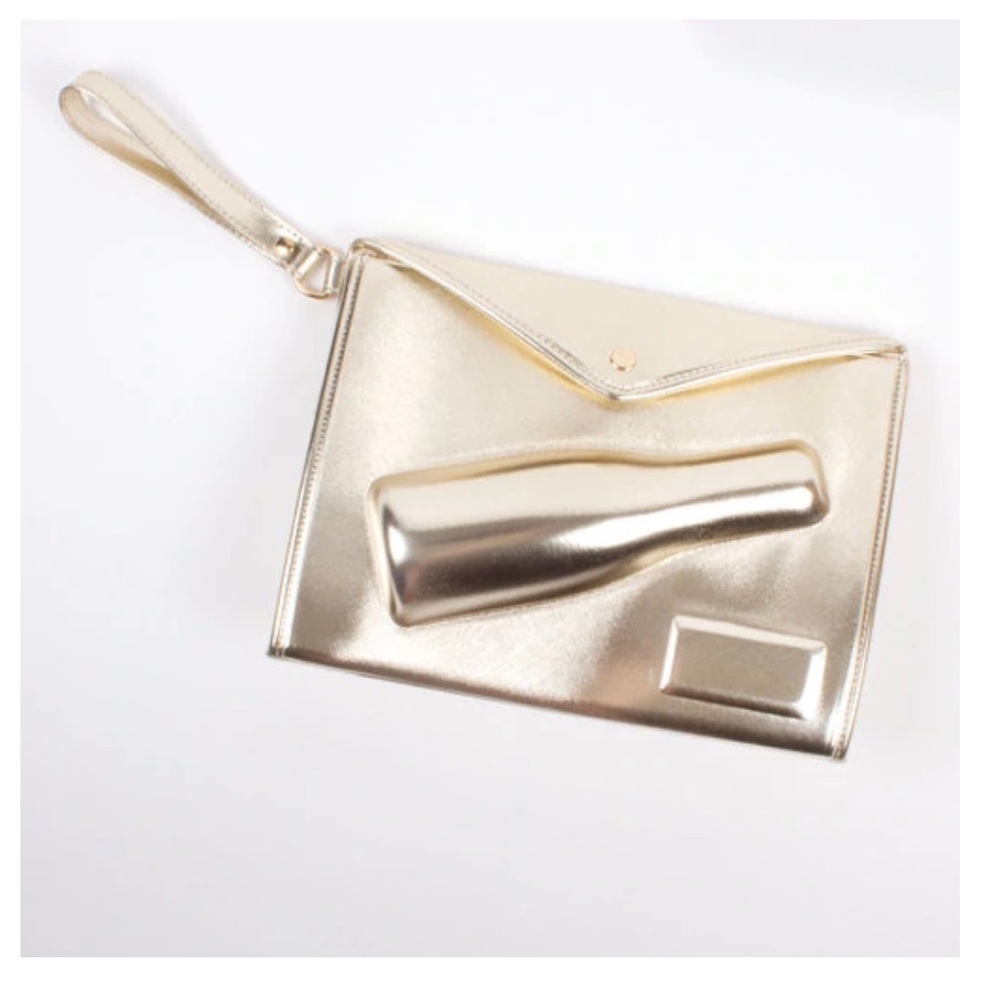 NWT Gold Clutch from Neiman Marcus w/ gift box